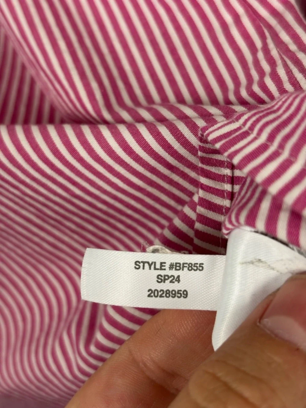 J. Crew Factory Pink Stripe Chambray Mini Shirt-Dress Size 10 - Picture 7 of 7